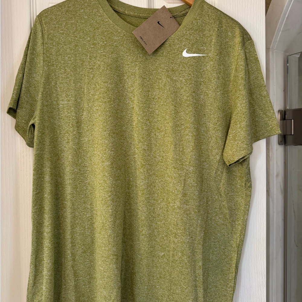 Nike Olive Green Heather Dri-FIT Short Sleeve Tee